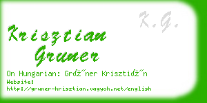 krisztian gruner business card